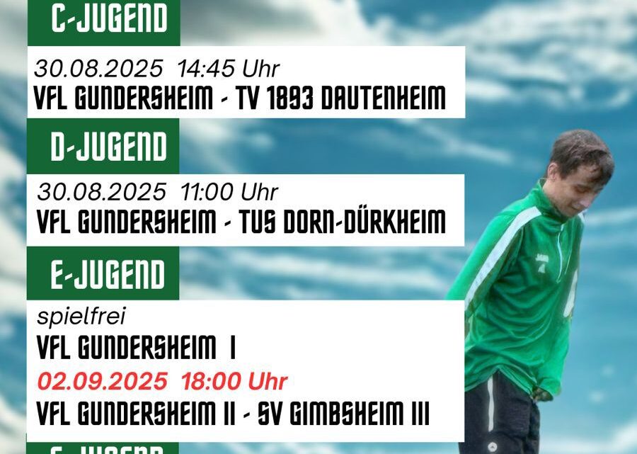 Anstehende Spiele unserer Jugend